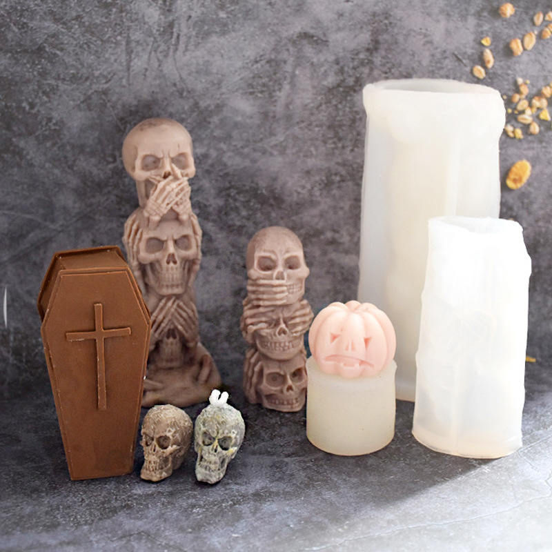 New Design 3D Skull Pumpkin Si - đánh giá và giá Resin Craft Ideas