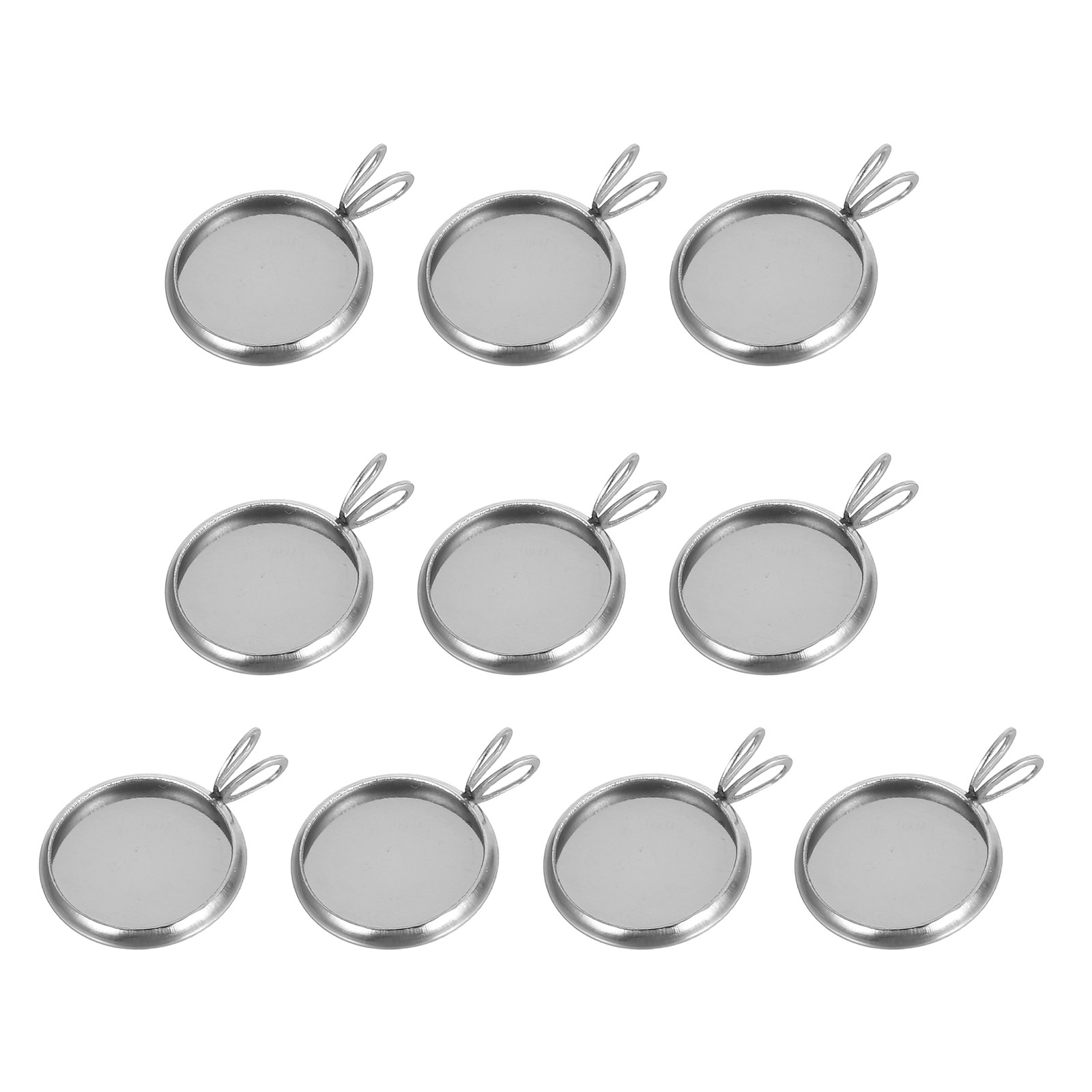 10Pcs 12Mm Round Pendant Trays - đánh giá và giá Resin Jewelry Kit